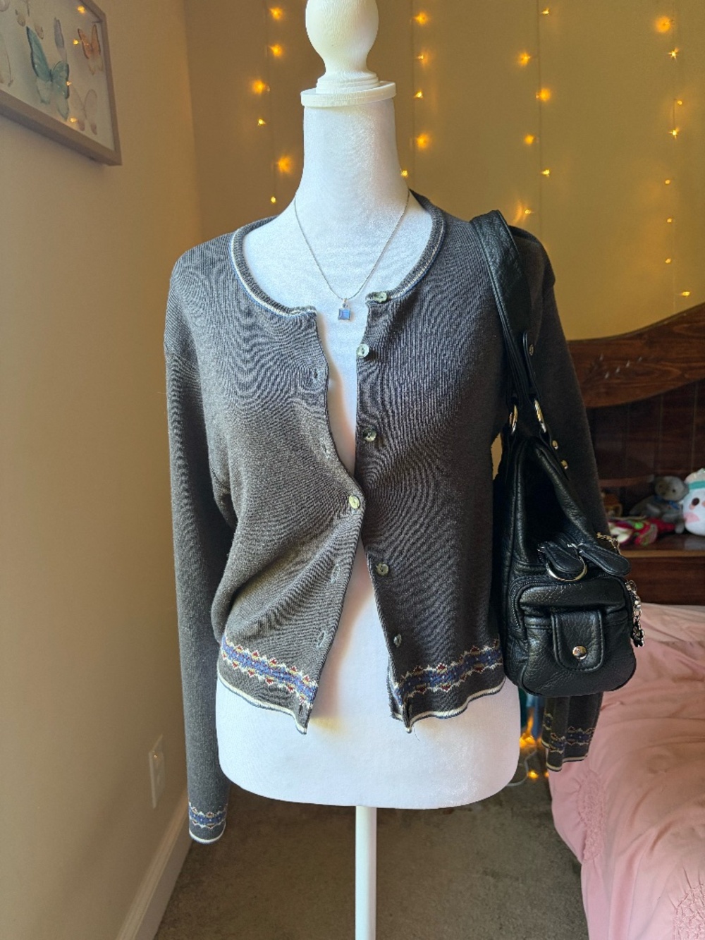 Vintage button-up cardigan sweater